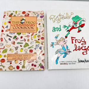 Frog Commissary Cookbook Lot 2 Frog Tails Frog Legs Vintage 1985 Neiman Marcus